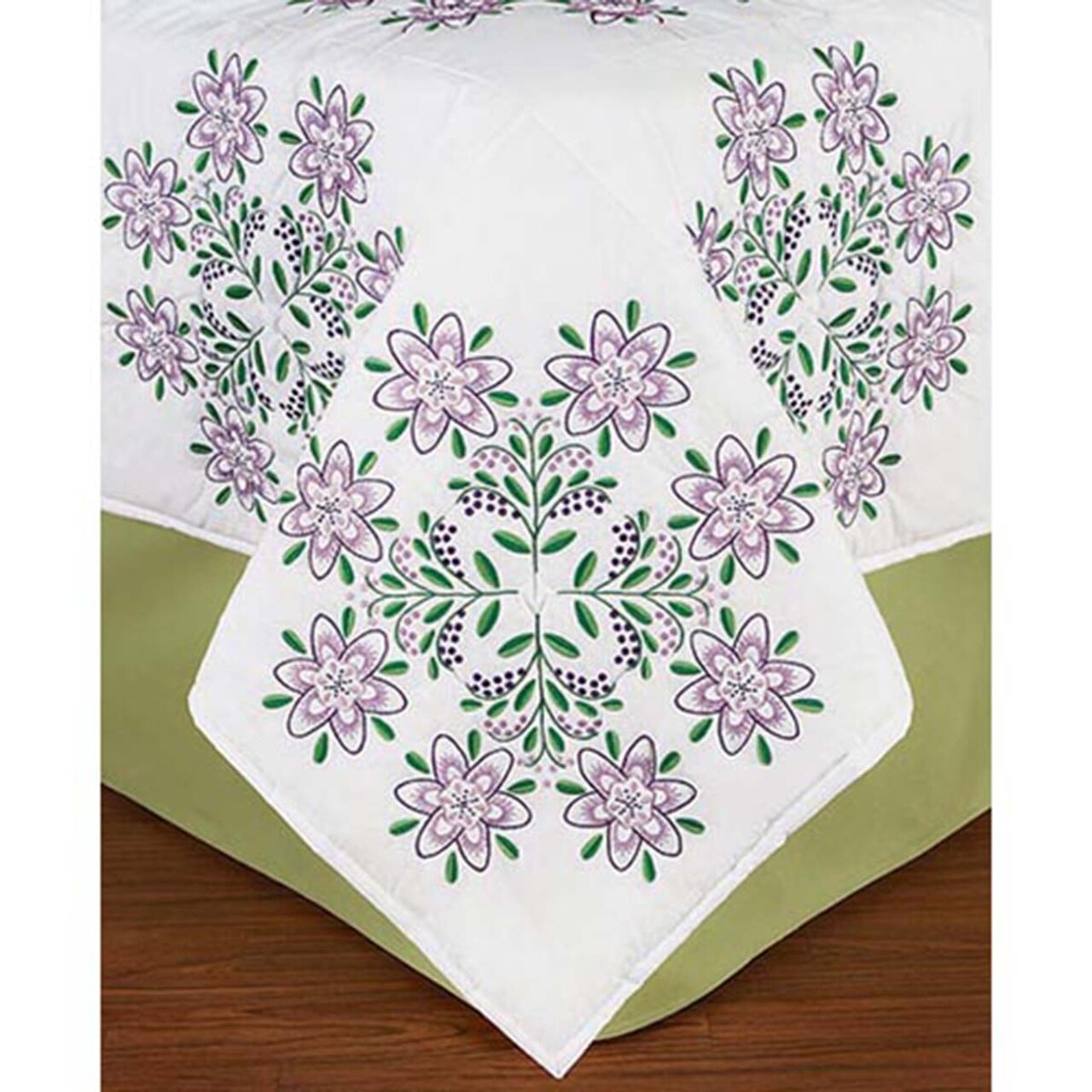 Herrschners Regal Glory Quilt Blocks Stamped Embroidery